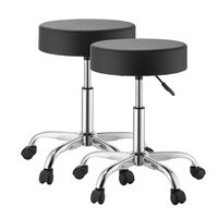 Set 2 x Scaun salon/frizerie/laborator, max 226 kg, rotatie 360 grade, Reglabil inaltime 520-680 mm