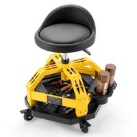 Scaun de atelier cu roti, inaltime reglabila 500-650 mm, pivotare 360°, capacitate 150 kg