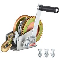 Troliu manual cu clichet in ambele directii, cablu otel, 10 m, capacitate max 726 kg, pentru barci, ATV
