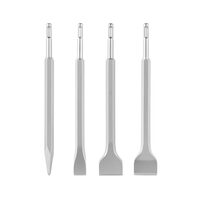 Set 4 dalti SDS Plus pentru beton, 2 dalti plate, 1 x  dalta cu varf, 1 x dalta cu lopata inclinata