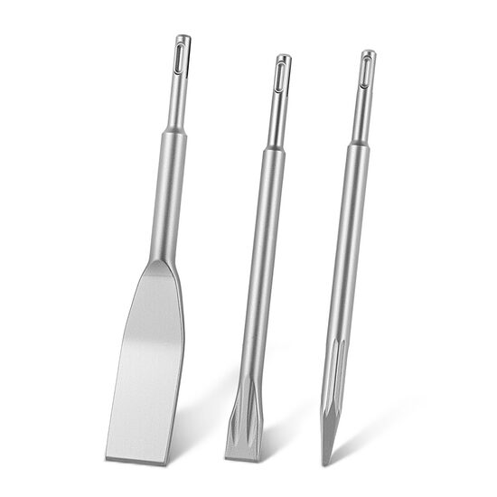 Set 3 dalti SDS Plus pentru beton, 1 dalti plate, 1 x  dalta cu varf, 1 x dalta plata