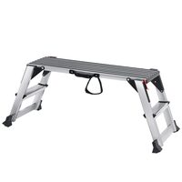 Scara tip platforma, portabila si pliabila, Aluminiu, 2 x treapta, max 200 kg, Inaltime 49 cm, anti-derapanta