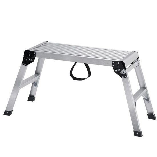 Scara tip platforma, portabila si pliabila, Aluminiu, 2 x treapta, max 150 kg, Inaltime 51 cm, anti-derapanta