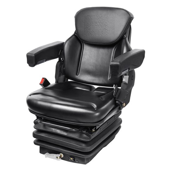 Scaun universal pentru Tractor/Stivuitor, centura siguranta, sistem amortizare, spatar reglabil, 590×560×755 mm, senzor, cotiere