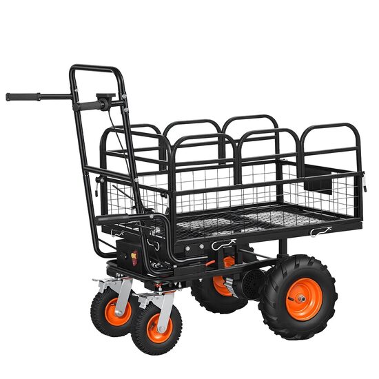Carucior electric 500 W, 4 x Roti, 36 V, 432 Wh, Capacitate max 300 kg, Basculabil
