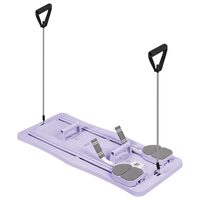 Placa pilates multifunctionala 9 in 1, max 150 kg, 2 manere flotari, 2 extensii, 4 cotiere, genunchiere, contor, Violet