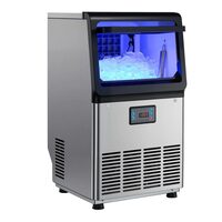 Aparat de facut gheata, 36 kg/zi, Stocare 6 kg, Afisaj led, Auto-Curatare, Inox, 32 de cuburi pe ciclu, alimentare apa retea