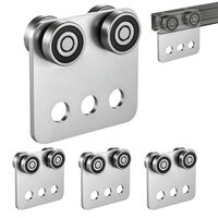 Set 4 x role ansamblu carucior palan cu 4 roti, Capacitate 500 kg, dimensiune 90 x 85 x 35 mm