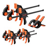 Set 8 x Cleme de fixare pentru lemn, deschidere 8, 15,24, 30.48 cm, limita de sarcina 70 kg