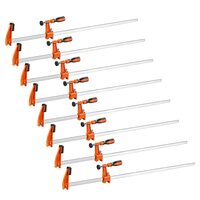 Set 8 x Cleme de fixare pentru lemn, deschidere F de 91.4 cm, limita de sarcina 272 kg, fonta