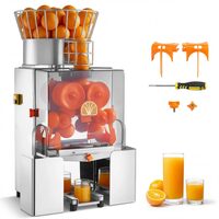 Storcator automat pentru portocale slow juicer, Inox, diametru citrice 55–80 mm, 120 W, 20 portocale /min, 480 x 510 x 890 