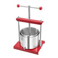 Presa manuala pentru struguri/fructe moi, Volum 6 l, Inox, 2 x saci filtranti