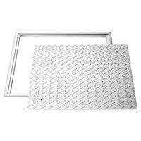 Capac pentru canalizare/fose septice 500 x 500 mm, Dimensiuni cadru 545 x 545 mm, Otel carbon