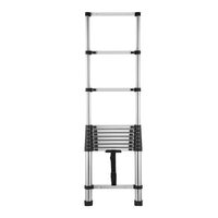 Scara telescopica 2.54 m, Inox, max 150 kg, picioare antiderapante, 9 trepte