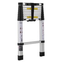 Scara telescopica 2.6 m, Aluminiu, max 150 kg, picioare antiderapante, 9 trepte