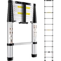 Scara telescopica 3.2 m, Aluminiu, max 160 kg, picioare antiderapante, 11 trepte