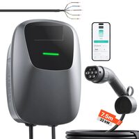 Statie de incarcare pentru vehicule electrice, Trifazat 22 kW, Tip 2, IP65, curent 32 A, telecomanda prin aplicatie, cablu alimentare 7.5 m