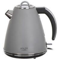 Fierbator electric, capacitate 1.5 l, putere 2200 W, Gri, filtru anticalcifiere, Inox