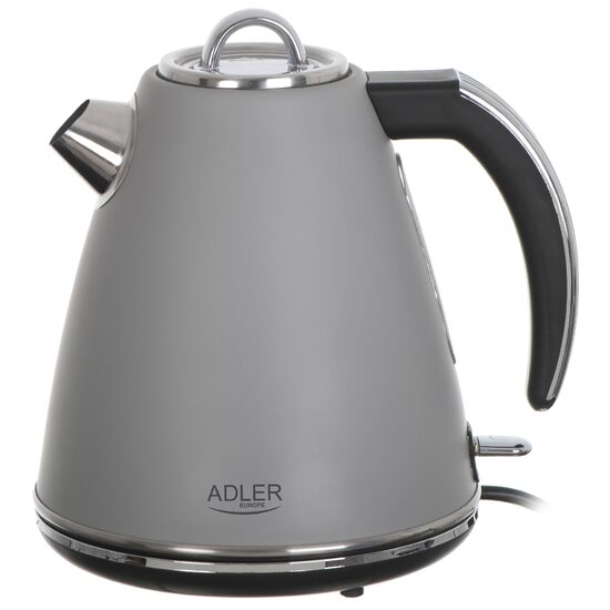 Fierbator electric, capacitate 1.5 l, putere 2200 W, Gri, filtru anticalcifiere, Inox