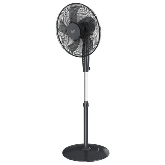 Ventilator cu picior, 45 W, 3 x viteze, Reglabil inaltime 108 -132 cm, functie oscilatie, Negru