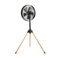 Ventilator retro cu trepied, 50 W, 3 x viteze, Reglabil inaltime, functie oscilatie, Negru/maro