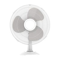 Ventilator de birou 40 cm, Oscilatie, 3 x viteze, 45 W, alb