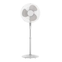 Ventilator cu picior 45 W, 3 x viteze, Oscilatie, Inaltime 108-132 cm, 45 W, Alb