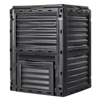 Compostor de gradina, Capacitate 300 l, rezistent UV, capac superior si usa evacuare