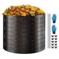 Cos Compostor de gradina, Capacitate 1000 l, rezistent UV, Inaltime 90 cm, portabil