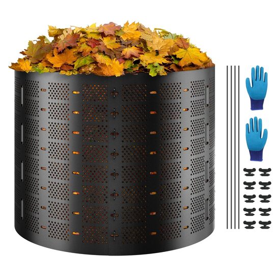 Cos Compostor de gradina, Capacitate 1000 l, rezistent UV, Inaltime 90 cm, portabil