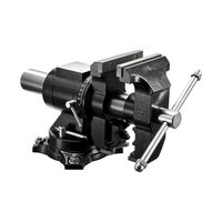Menghina de banc, Latime falca 140 mm, baza si cap pivotante 360°, deschidere falca 125 mm, fonta