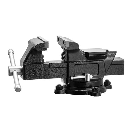 Menghina de banc, Latime falca 100 mm, baza si cap pivotante 360°, deschidere falca 120 mm, fonta
