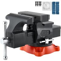 Menghina de banc, Latime falca 140 mm, baza blocare pivotanta 360°, deschidere falca 140 mm, fonta