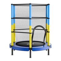 Mini trambulina pentru copii, max 60 kg, Diametru 142 cm, plasa inchidere, cadru otel