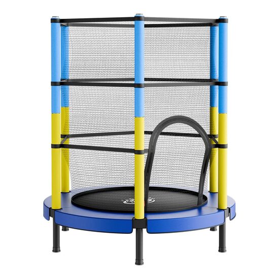 Mini trambulina pentru copii, max 60 kg, Diametru 142 cm, plasa inchidere, cadru otel