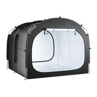 Cort camping pentru depozitare 5 x biciclete, 2 x intrari, fermoare duble, Impermeabil PU4000, 2240 x 2470 x 1980 mm
