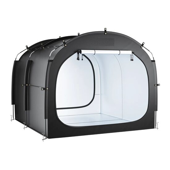 Cort camping pentru depozitare 5 x biciclete, 2 x intrari, fermoare duble, Impermeabil PU4000, 2240 x 2470 x 1980 mm