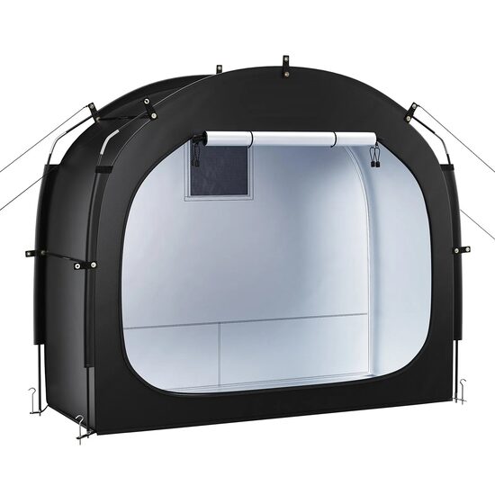 Cort camping pentru depozitare 2 x biciclete, 1 x intrari, fermoare duble, Impermeabil PU4000, 1950 x 810 x 1730 mm