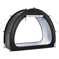 Cort camping pentru depozitare 2 x biciclete, 2 x intrari, fermoare duble, Impermeabil PU4000, 1706 x 2011 x 792 mm