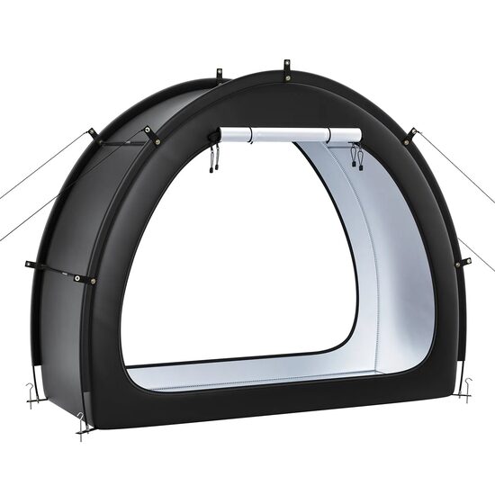 Cort camping pentru depozitare 2 x biciclete, 2 x intrari, fermoare duble, Impermeabil PU4000, 1706 x 2011 x 792 mm