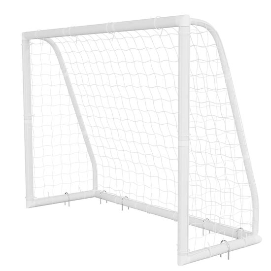 Poarta fotbal cu plasa, Portabila, Lungime 244 cm, Inaltime 182 cm, PVC, Geanta depozitare