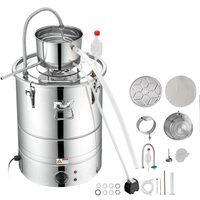 Cazan pentru distilat alcool, Inox, Capacitate 30 l, manometru, termometru, pompa apa, distilare electrica integrata 1800 W