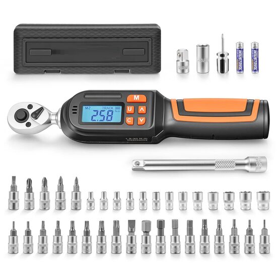 Cheie dinamometrica digitala cu clichet, 1/4 inch, precizie de ±2%, Cuplu 1.5-30 Nm, 42 biti