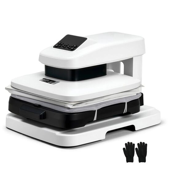 Presa termica pentru sublimare tricouri, Presare automata, 1350 W, placa 38x38 cm, temperatura 100-210℃, comenzi digitale
