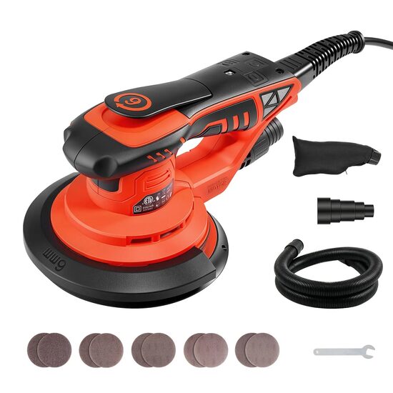 Slefuitor orbital fara perii, 7 x viteze 4000-10000 rpm, putere 400W, platane 152 mm, sac si furtun aspirare
