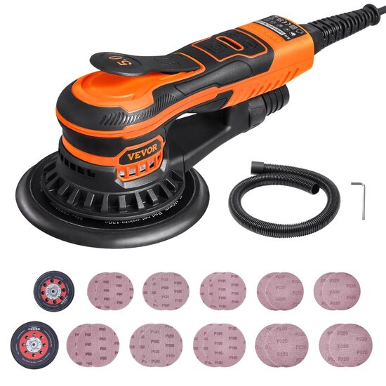 Slefuitor orbital fara perii, 6 x viteze 4000-10000 rpm, putere 350W, 2 x platan 127/152 mm, conector praf