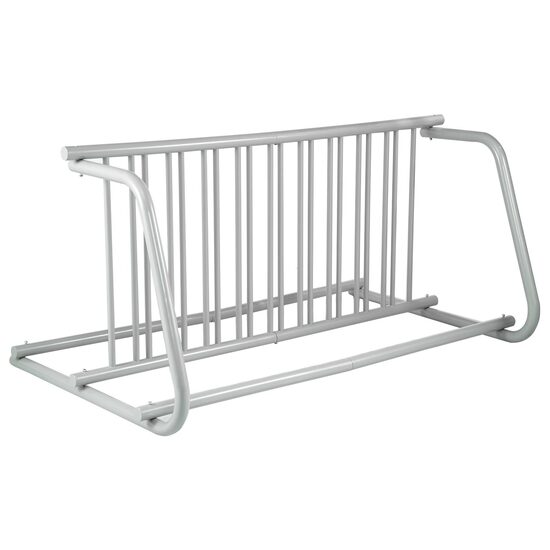 Suport pentru 10 x biciclete, orizontal, Argintiu, Otel, Lungime 1.6 m, Exterior