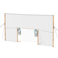 Poarta de antrenament fotbal, 2 x cosuri tinta, 2.7 m x 1.5 m, stalpi otel si plasa
