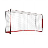Poarta de fotbal 3.6 x 1.8 m, Portabila si pliabila, tarusi fixare, plasa, stalpi fibra de sticla, Portocaliu