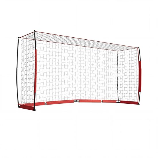 Poarta de fotbal 3.6 x 1.8 m, Portabila si pliabila, tarusi fixare, plasa, stalpi fibra de sticla, Portocaliu